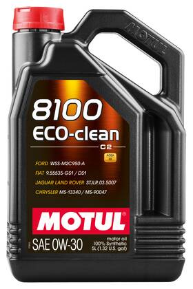 102889 Motul 5l Synthetic Engine Oil 8100 0w30 4x5l Eco-clean Acea For C2 Api Sm