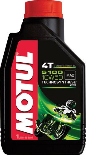 104074 Motul 5100 10w50 4t Synthetic Blend Engine Oil 1l