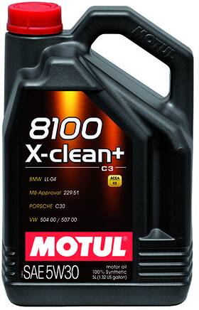 106377-4 Motul 8100 X-clean 5w30 - 5l Synthetic Engine Oil Case Of 4