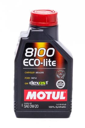 108534 Motul Motor Oil - 8100 Eco-lite 0w20 Synthetic 1 L Each