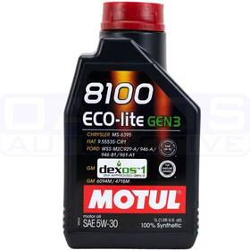 111361 Motul 8100 Eco-lite Gen3 Full Synthetic Engine Oil 5w30 1 Liter