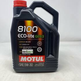 111362 Motul 8100 Eco-lite Gen3 Sae 5w-30 Full Synthetic Motor Oil 5l Black Jug