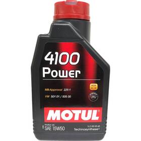 4100 Motul 192019097024 Power Motor Oil 15w50 - 1 Liter Pack Of 4