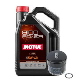 Motul Mot-111809-15208aa100 8100 Power 5w-40 5 L Subaru Oem Oil Filter Bundle Kit For Ej20 / Ej25