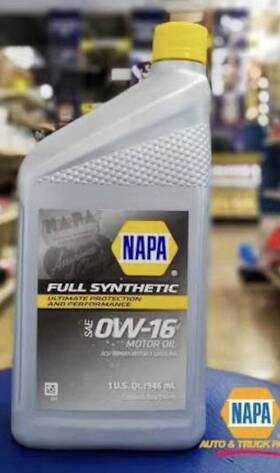 0w-16 Napa 75516 Full Synthetic Sae Motor Oil 4 Quarts 0w-16 Napa 75516 Full Synthetic Sae Motor Oil 4 Quarts