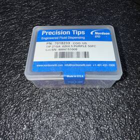 Nordson 701-8272 Efd Precision Tips 7018233 21ga Tt .020 Inch X.5 Purple-50 Pc Brand New