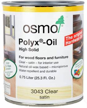 Osmo 4354328834 Clear Satin Polyxoil 3043 Durable Wood Finish 0.75 Liter