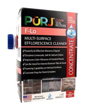 00860013414436 P Rj F-lo Efflorescence/calcium/salt Remover Concentrate - 1 Quart Makes 2 Gal
