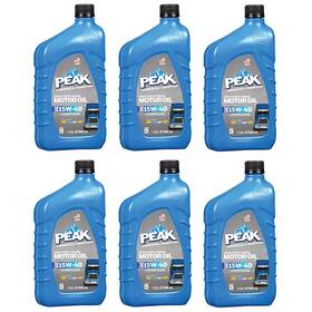 Peak P4mb576-01 Hd Heavy Duty Diesel Motor Oil 15w-40 - 6 Quart Case