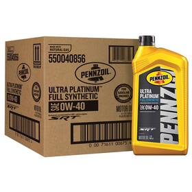 0w-40 Pennzoil 071611008754 Ultra Platinum Full Synthetic Motor Oil 1 Quart Case Of 6