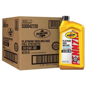 5w-30 Pennzoil 071611015851 Platinum High Mileage Full Synthetic 1 Quart Amber/brown