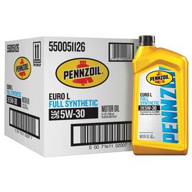 5w-30 Pennzoil 071611020077 Platinum Euro L Full Synthetic Motor Oil 1 Quart 6 Pack