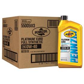0w-40 Pennzoil 071611020213 Platinum Euro Full Synthetic Motor Oil 1 Quart 6 Pack