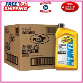 5w-40 Pennzoil 071611020220 Platinum Euro Full Synthetic Motor Oil 1-quart Case Of 6 5w-40 Pennzoil 071611020220 Platinum Euro Full Synthetic Motor Oil 1-quart Case Of 6