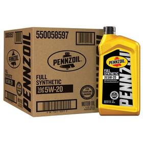 5w-20 Pennzoil 071611022712 Full Synthetic Motor Oil 6 Pack/ 1 Quart Bottles