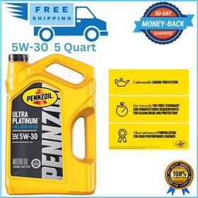 5w-30 Pennzoil 071611365598 Ultra Platinum Full Synthetic Motor Oil 5-quart Single Pack