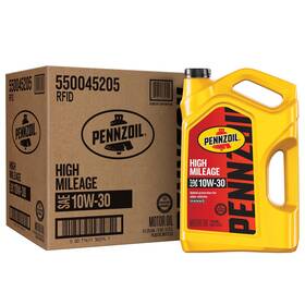 Pennzoil 071611365741 High Mileage 10w-30 Motor Oil 5 Quart 3 Pack Amber/brown