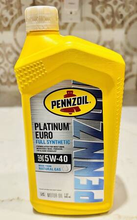 12122984 Pennzoil Platinum Euro Full Synthetic 5w-40 Motor Oil