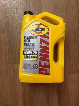 5w20 Pennzoil 315299910611 Platinum Synthetic Engine Oil High Mileage 5 Quart