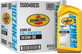 550040835 Pennzoil Euro Av 5w-30 Full Synthetic Motor Oil Case Of 6 - 1 Quart Bottles
