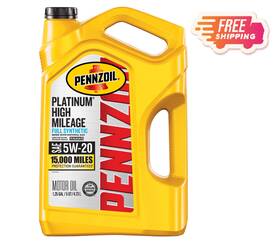 550045196 Pennzoil Freeship Platinum High Mileage Full Synthetic 5w-20 Motor Oil 5 Quart 550045196 Pennzoil Freeship Platinum High Mileage Full Synthetic 5w-20 Motor Oil 5 Quart