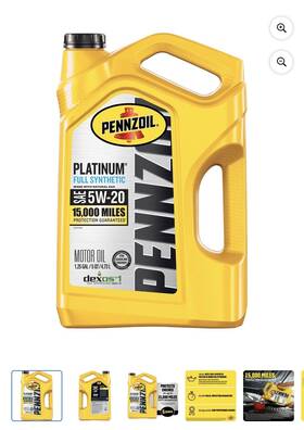 550045202 Pennzoil Combo 2 Pack Ultra Platinum 5w-20 Full Synthetic Motor Oil 5 Qt