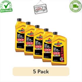 550069989 Pennzoil 5pk High Mileage Full Synthetic 0w-20 Motor Oil 1 Quart 75 000 Miles