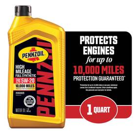 550069991 Pennzoil High Mileage Full Synthetic Sae 5w-20 Engine Oil - 1 Quart 550069991 Pennzoil High Mileage Full Synthetic Sae 5w-20 Engine Oil - 1 Quart