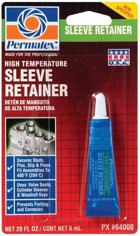 Permatex 686226640000 64000 High Temperature Sleeve Retainer 6 Ml Pack Of 1 Permatex 686226640000 64000 High Temperature Sleeve Retainer 6 Ml Pack Of 1