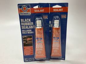 80338-2 Permatex 2 Pack - 80338 Black Rubber Sealant 1.5 Oz. Squeeze Tube