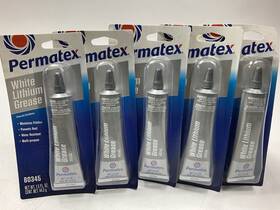 Permatex 80345-5 5 Pack - 80345 White Lithium Grease 1.5 Oz Tube