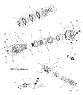 3235201 Polaris Ring And Pinion Gear Assembly Genuine Oem Part Qty 1