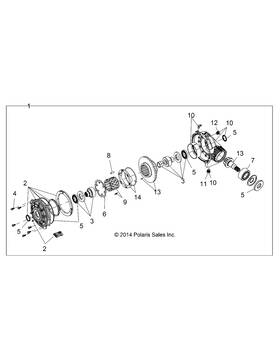 3235488 Polaris Gearcase Assembly Genuine Oem Part Qty 1