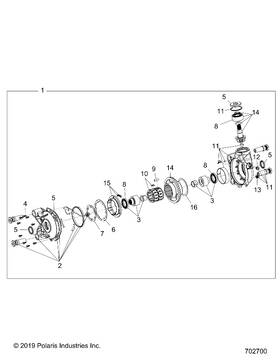 3236626 Polaris 3239534 Rzr Asm. Gear Housing And Pinion Genuine Oem Part Qty 1