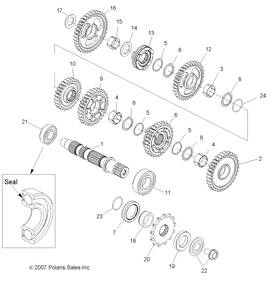 6230383 Polaris Reverse Gear Countershaft 34t Genuine Oem Part Qty 1