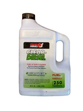 Power Service 027854092807 80 Oz Clear Diesel Fuel And Tank Cleaner Stabilizer