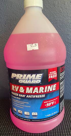 Prime Guard-rv 95006 Marine Antifreeze 1 Gallon -50 F Burst Protection Non-toxic