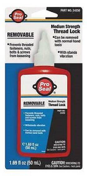24250 Pro Seal Thread Locker Medium Strength Removable Blue 50ml 1.69 Fl Oz Usa 24250 Pro Seal Thread Locker Medium Strength Removable Blue 50ml 1.69 Fl Oz Usa