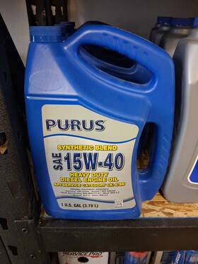 Phd00364 Purus Sae 15w-40 Synthetic Blend Heavy Duty Diesel Engine Oil