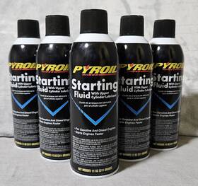Pysfr11 Pyroil Lot 5 Starting Fluid With Upper Cylinder Lubricant 11oz Each Pysfr11 Pyroil Lot 5 Starting Fluid With Upper Cylinder Lubricant 11oz Each