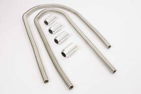 R7313 Racing Power Co-packaged Fits 2-44in Stainless Heater Hose Kit With Polished Ends