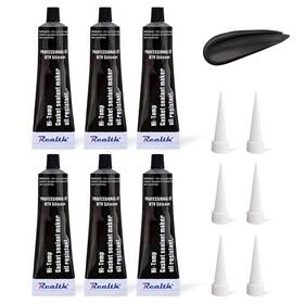 Realth Sg529 Rtv Black Silicone Gasket Maker Sealant 6 Pack High 3.53 Oz