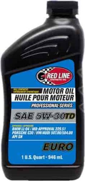 5w-30 Red Line Oil 12224 Professional Series Full Synthetic Euro Motor