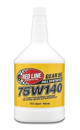 57914-12 Red Line Synthetic Oil 75w140 Gear Gl-5 Differential 1 Quart - Case