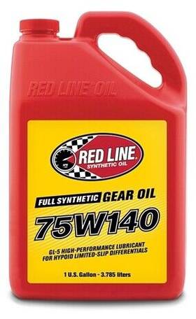 57915-4 Red Line Synthetic Oil 75w140 Gear Gl-5 Differential 1 Gallon