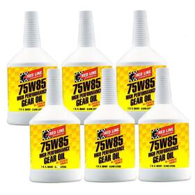 50104-6 Redline Oils Red Line 50104 75w85 1 Quarts Lightweight Synthetic Gear Oil Fluid - 6 Pack