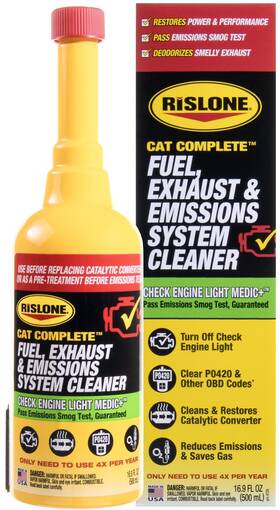 Rislone 078615047208 Fuel And Emissions System Cleaner - Cleans Catalytic Converter 16.9 Oz