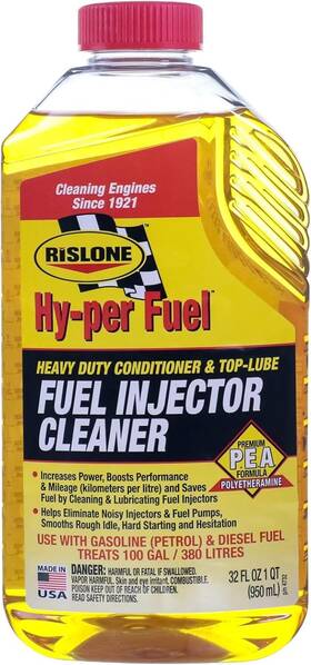 Rislone 078615047321 4732 Fuel Injector Cleaner With Upper Cylinder Lubricant 32 Oz