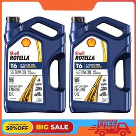 550069698 Rotella 2 Packs Shell T6 Full Synthetic 10w-30 Diesel Engine Oil 1 Gallon