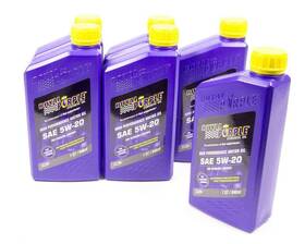 06520 Royal Purple Motor Oil - 5w20 Synthetic 1 Quart Set Of 6